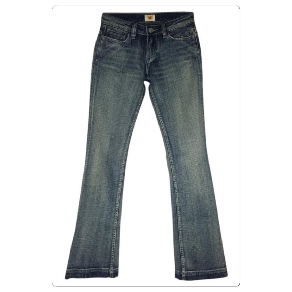 Antik denim distressed faded flare jeans size 25